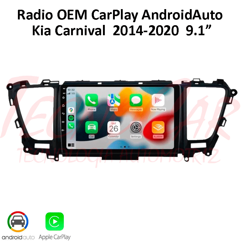 RADIO KIA CARNIVAL 2014-2020 CARPLAY / ANDROID AUTO / 9.1"